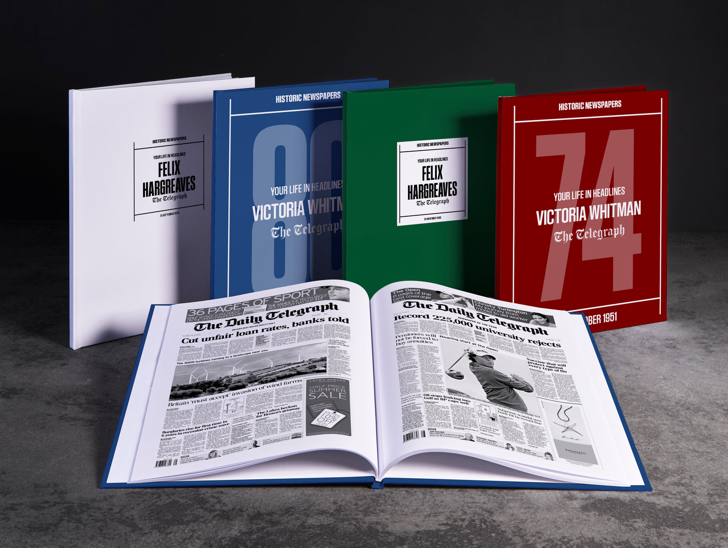 Personalised Birthday Newspaper Book Telegraph Edition