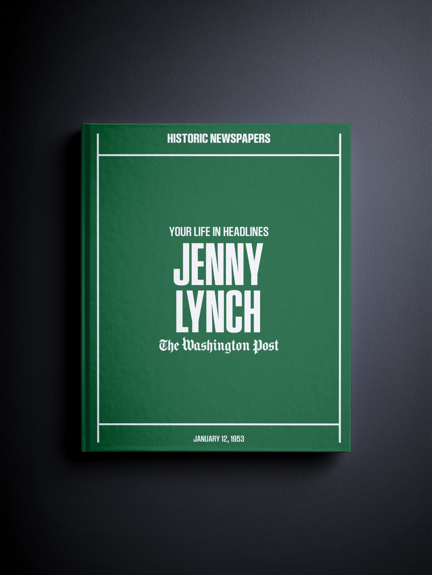 Personalised Birthday Newspaper Book Washington Post Edition